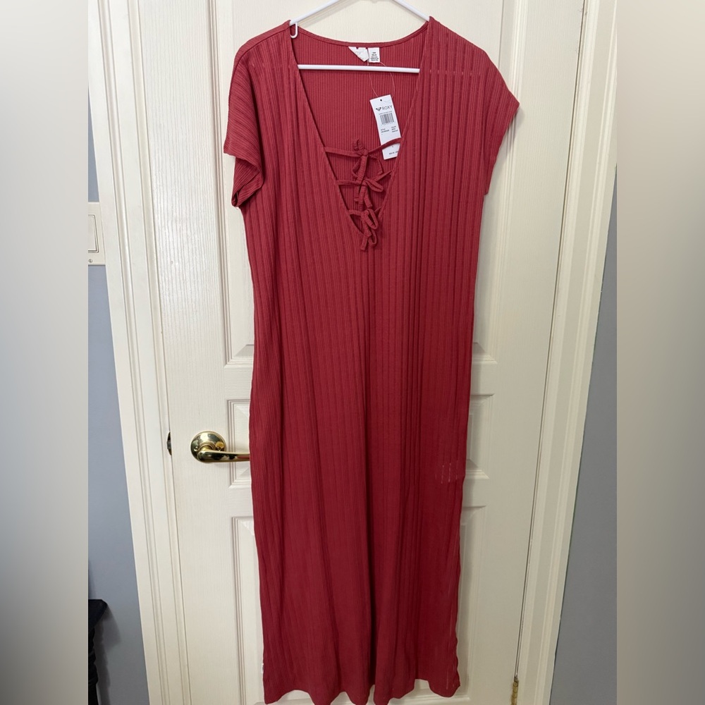 ROXY | NWT Summer Pink Wave Dress size large